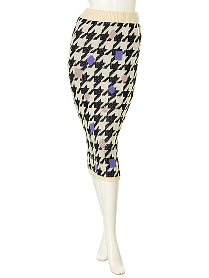 merry jennyモチーフ千鳥ペンシルスカート