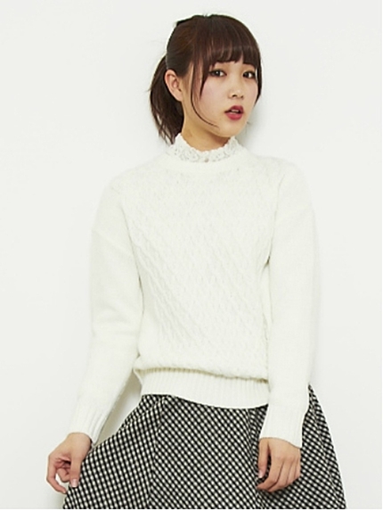 merry jenny柄編みニットTOPS