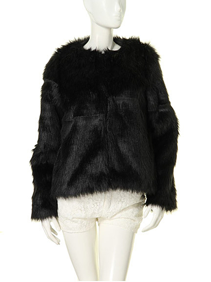 merry jennyカラーフェイクファーコート