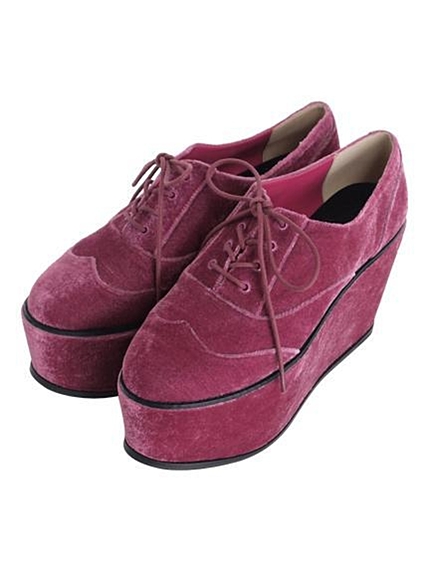 merry jenny【merry jenny】ベロア厚底フラットシューズ