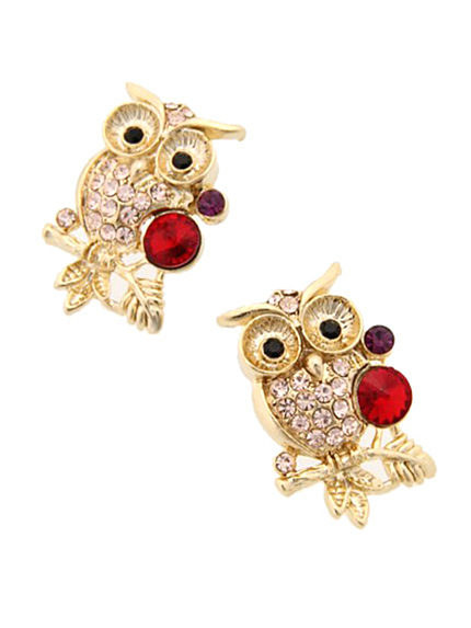 merry jennyふくろうストーンピアス