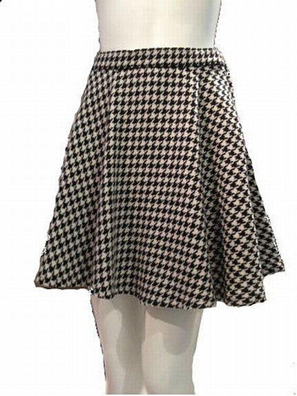 merry jennyウールサーキュラースカート(千鳥)