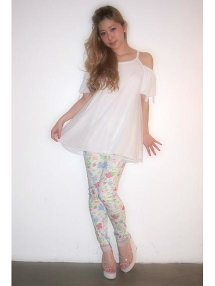 merry jenny【merry jenny】マルチフラワースキニーパンツ