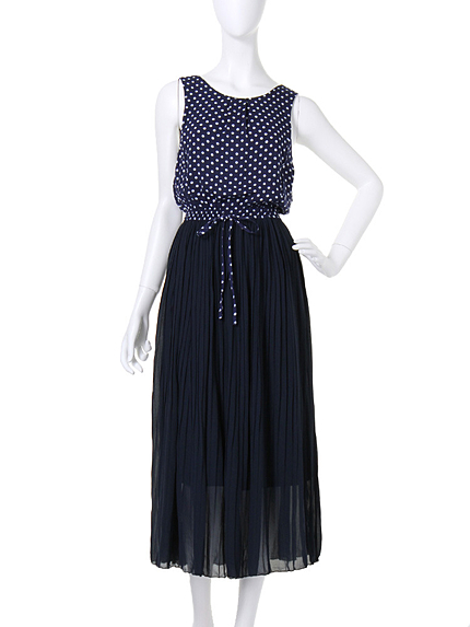 【dazzlin】プリーツマキシワンピース