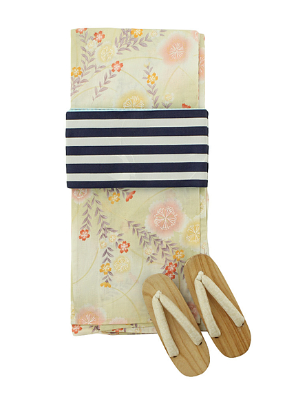 RUNWAY channel【浴衣コレクション】3点セット 地ぼかしに撫子　LGR