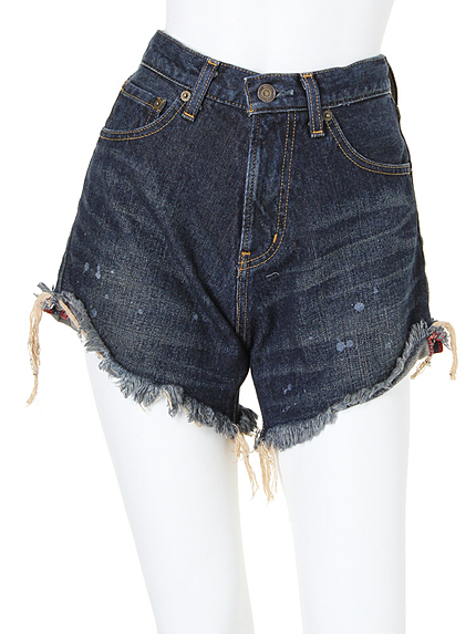 【Casual】折り返しショートデニム