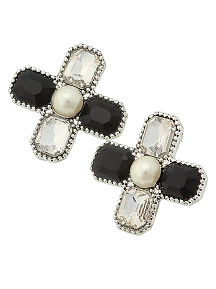 LAGUNAMOONカラーストーン クロスピアス