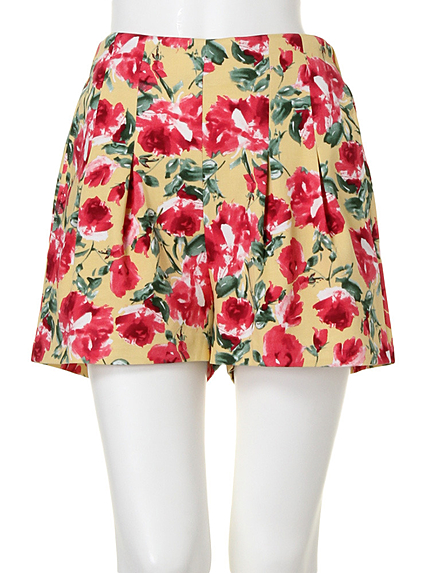 【dazzlin】花柄ツータックショートパンツ