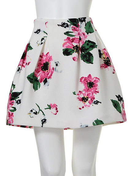 【dazzlin】花柄ボンディングスカート