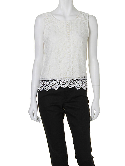 MERCURYDUO【DUO】 レース×レースタンクBL