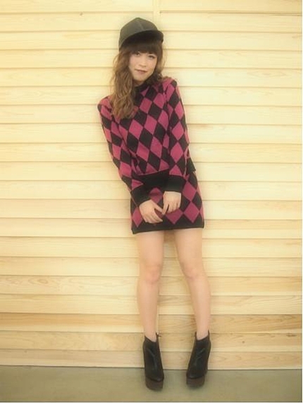 elianegigi【elianegigi】チェッカードフラッグタイトスカート