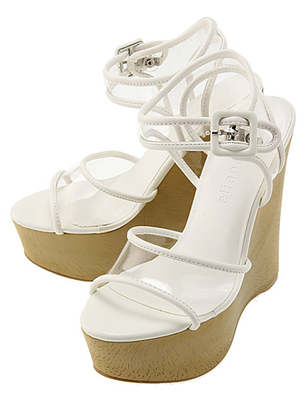 elianegigi【elianegigi】クリアウェッジサンダル