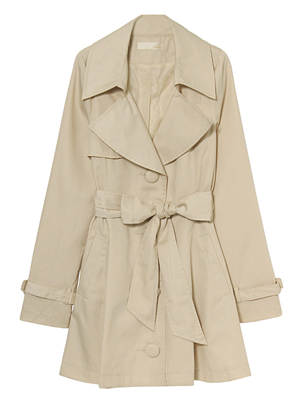 Chedel【DATE】シンプルカラートレンチコート