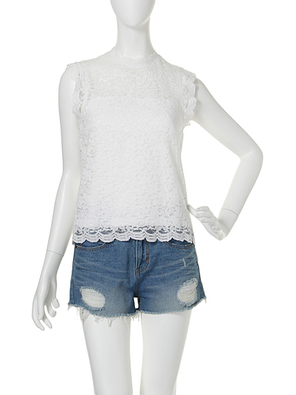 【dazzlin】ハイネックレーストップス