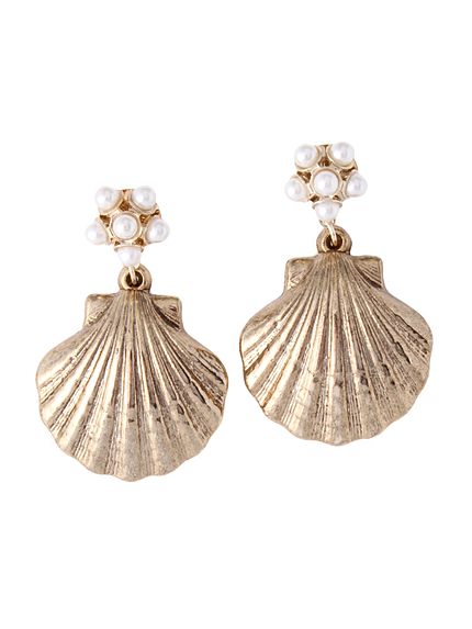 BORNYゴールドシェルピアス