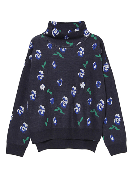 The Dayz tokyoフラワージャガードタートルニット