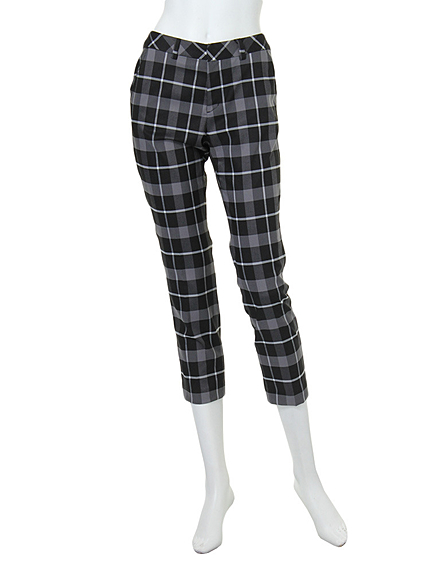 【LUX】 マドラスチェックテーパードパンツ