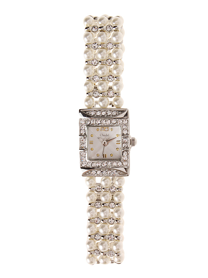 Chedel【DATE】ビジューフレーム時計