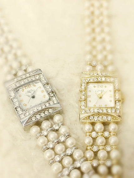 Chedel【DATE】ビジューフレーム時計