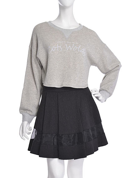 Littnyラメ裏毛プルオーバー