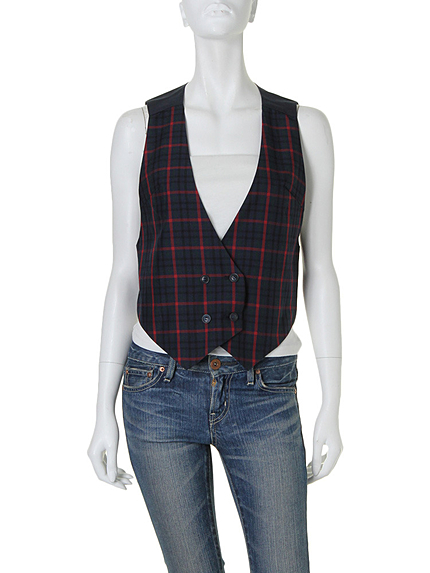 Ungrid【Casual】ガンクラブチェックベスト