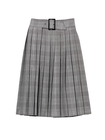 EMODAPLAIN GLENCHECKプリーツロングSK
