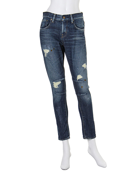 Ungrid【Men’s Like】クラッシュペイントサルエルデニム