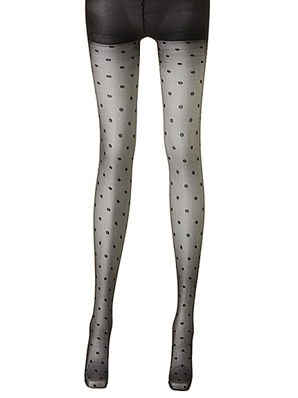 MERCURYDUO40Dスパイラルドット柄タイツ