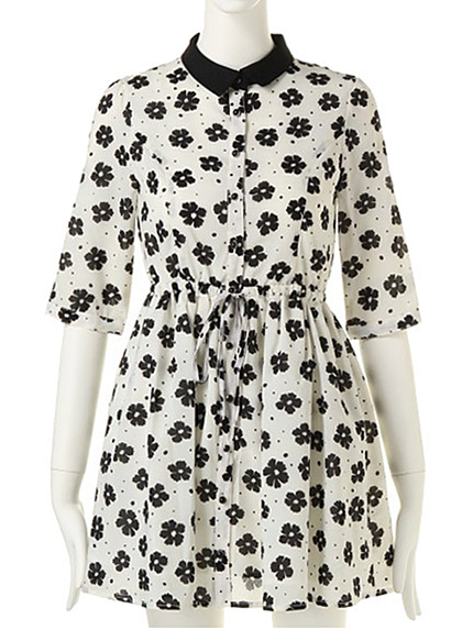 MERCURYDUOBIJ モノトーンフラワーSH OP