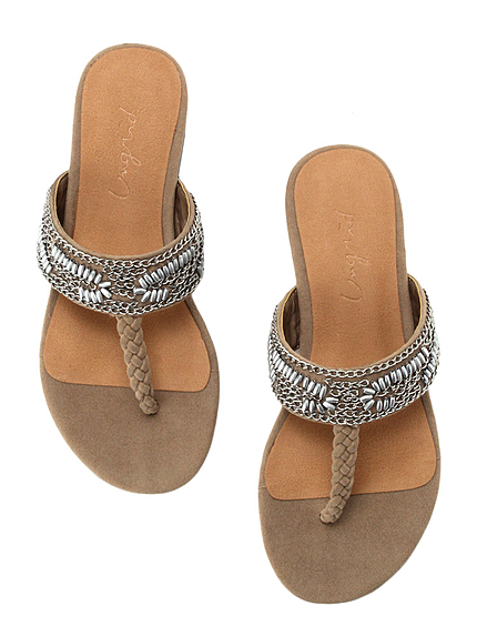 Ungrid【Casual】ビーズフラットサンダル