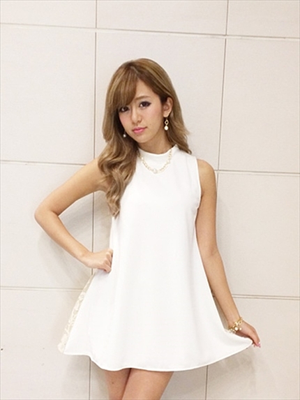 【DATE】BACKレースドッキングワンピース