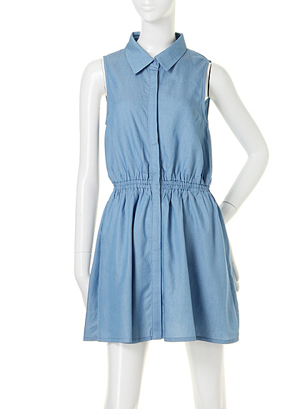 RIVEDA【Casual】ブラウジングシャツワンピース