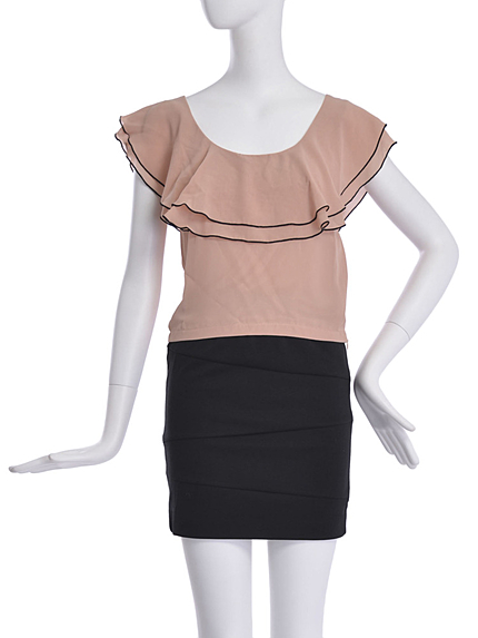 RIVEDA【Feminine】ラッフルシフォントップ