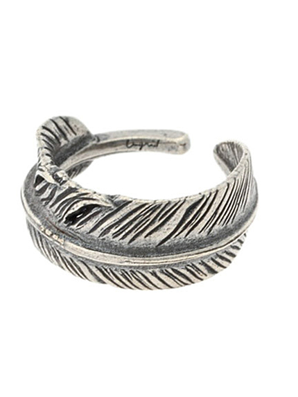 Ungrid【Men’s Like】フェザーMIXレザーリング