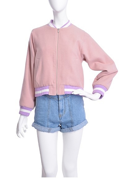 merry jenny【OFF】ウールリブラインブルゾン