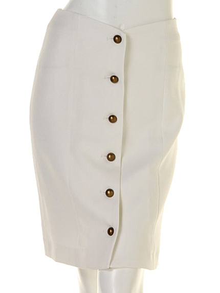 merry jenny【gold】Fボタンタイトスカート