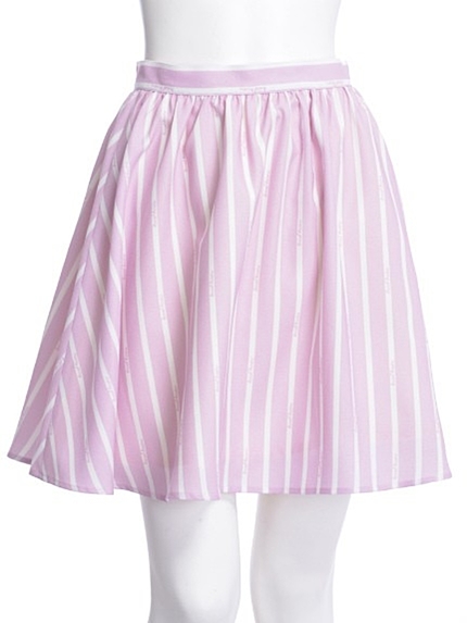 【girly】ロゴストライプフレアスカート