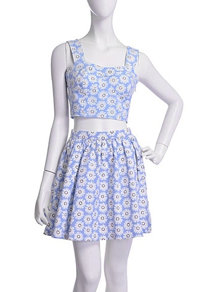 【casual】フラワーコットンビスチェ