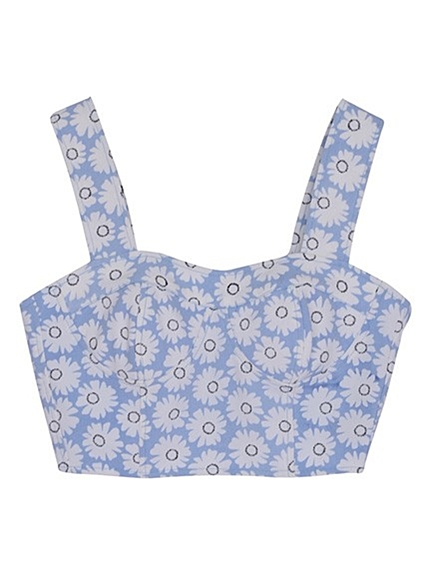 【casual】フラワーコットンビスチェ