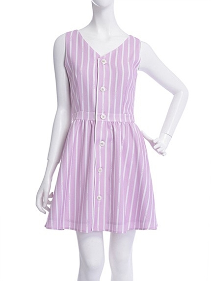 merry jenny【girly】２wayロゴストライプワンピース