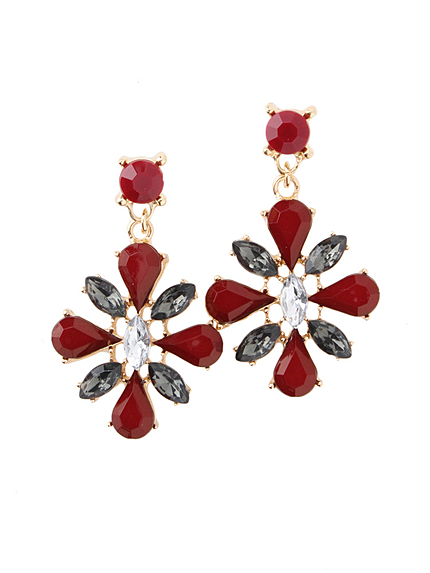 prix de fleurビジューモチーフピアス