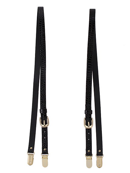 型押しサスペンダー