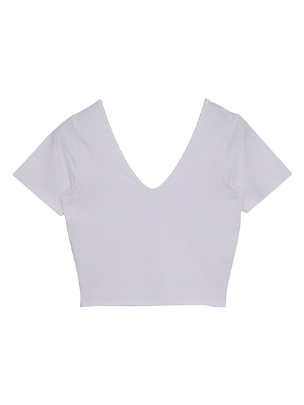 FIT VネックミニTシャツ