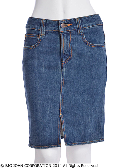 【R】BIG JOHNコラボタイトミドルデニムスカート