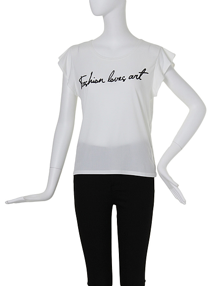 【CASUAL】フレアスリーブロゴトップス2