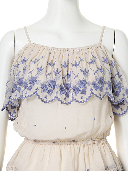 【DUO】刺繍オフショルブラウス