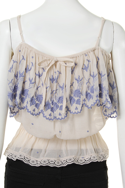 【DUO】刺繍オフショルブラウス