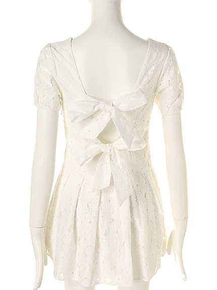 MERCURYDUO【DUO】 レースバックリボンOP