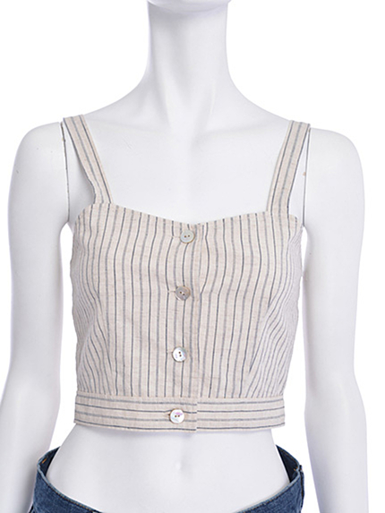 Ungrid【Casual】ストライプショートトップス