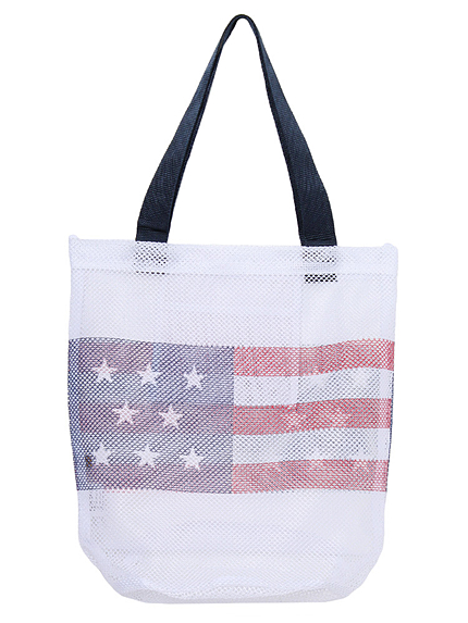 choosy chu【CB】国旗柄メッシュA4トート